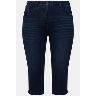 Ulla Popken  Capri Jeans Sarah, schmale 5-Pocket-Form, Saumschlitz 