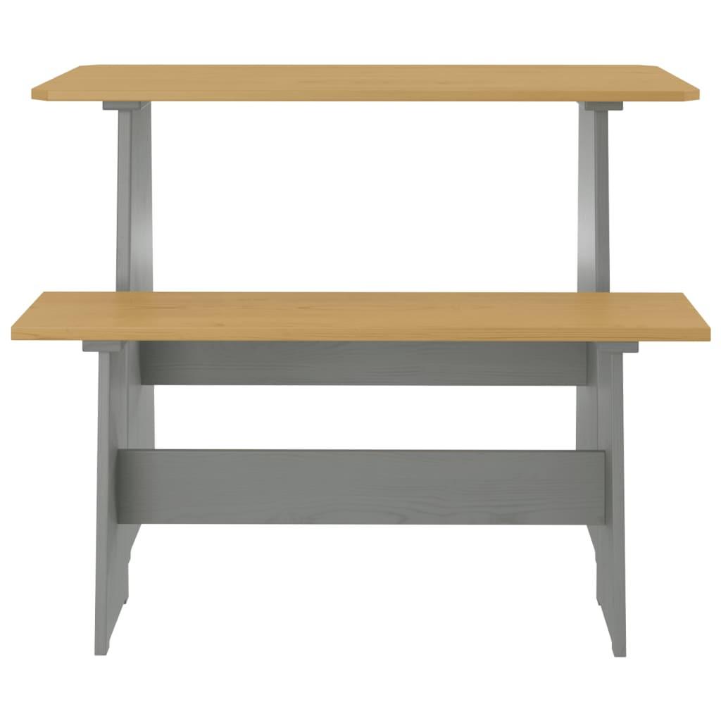 VidaXL tavolo da pranzo con panca Legno di pino  