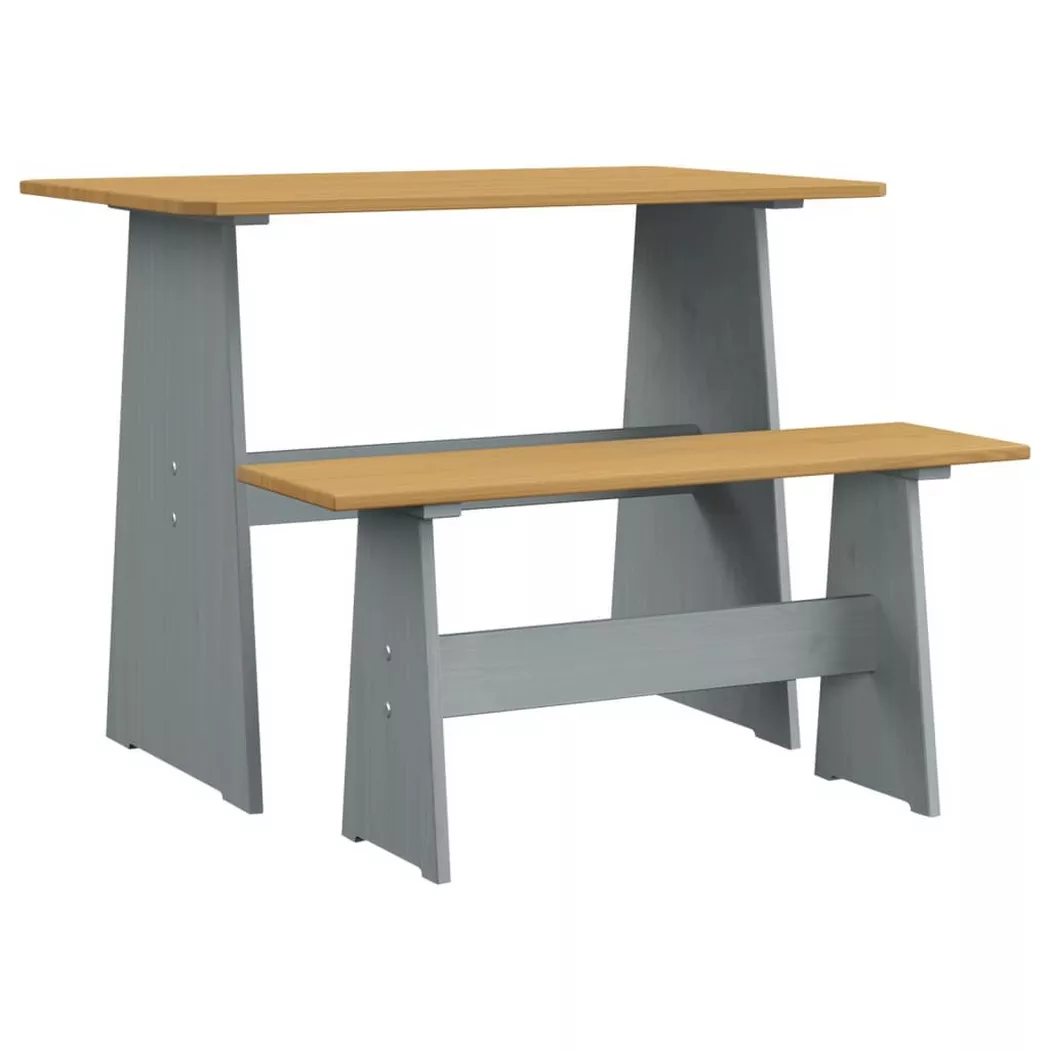 VidaXL - Table à manger avec banc bois, One Size, Marron