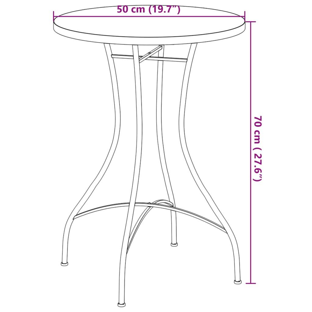 VidaXL Table de bistro mosaïque céramique  