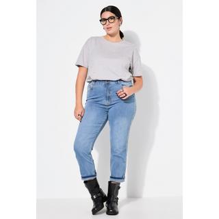 Studio Untold  Mom-Jeans, seitliche Stickereiborte, 5-Pocket 