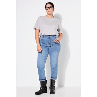 Studio Untold  Mom-Jeans, seitliche Stickereiborte, 5-Pocket 