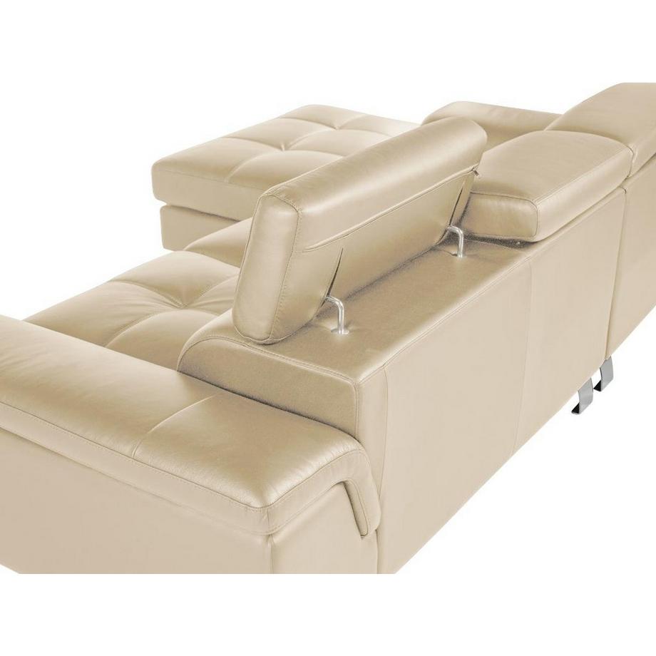 Vente-unique Divano angolare in pelle Tortora Angolo a sinistra MISHIMA  