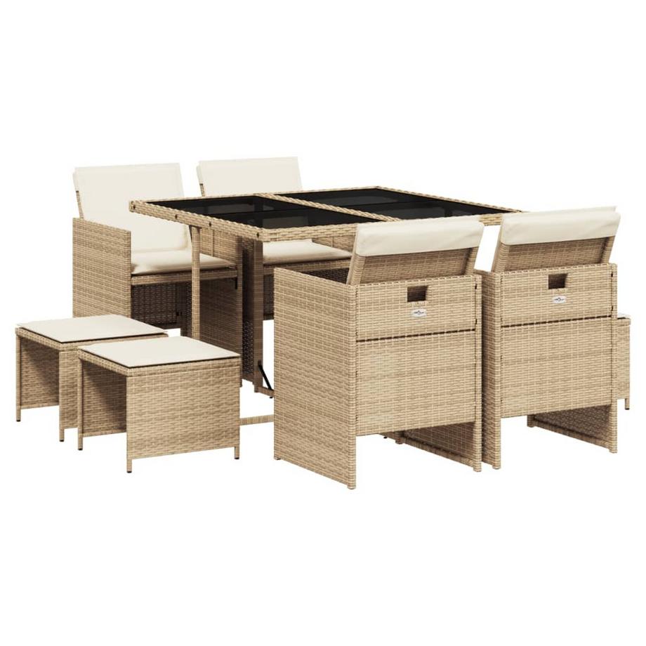 set da pranzo da giardino Polirattan