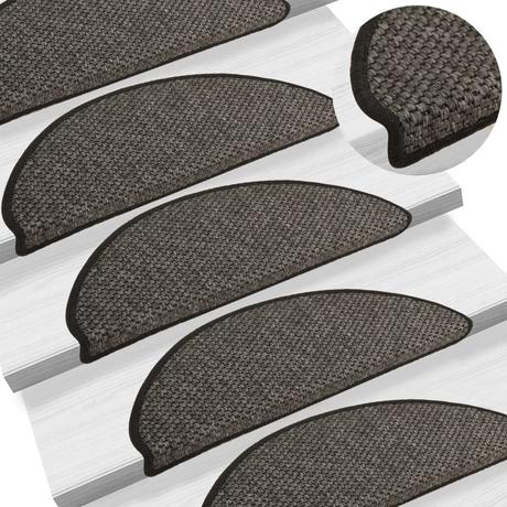 VidaXL Tapis d'escalier autocollants 15 pcs tissu  