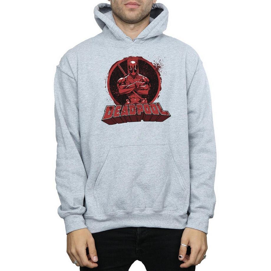 MARVEL Deadpool Crossed Arms Felpa con cappuccio  
