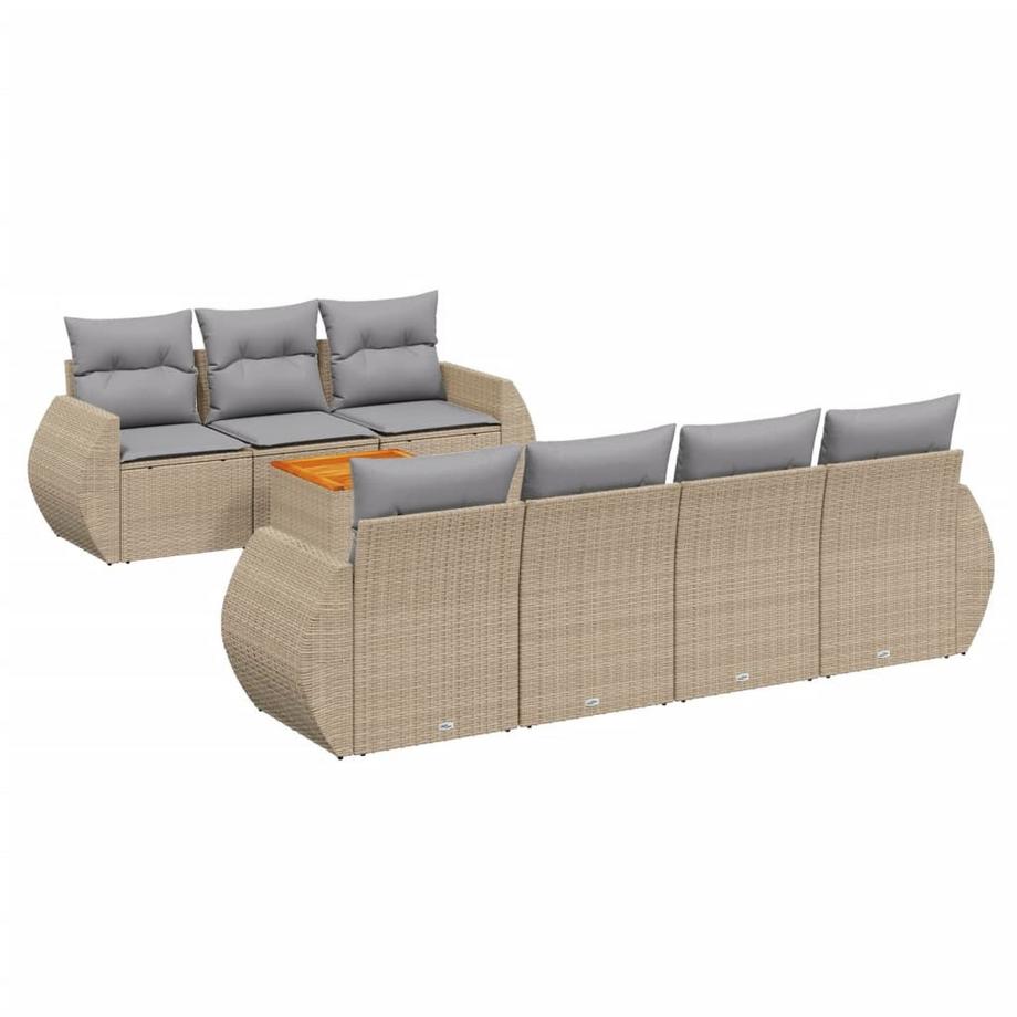 set divano da giardino Polirattan