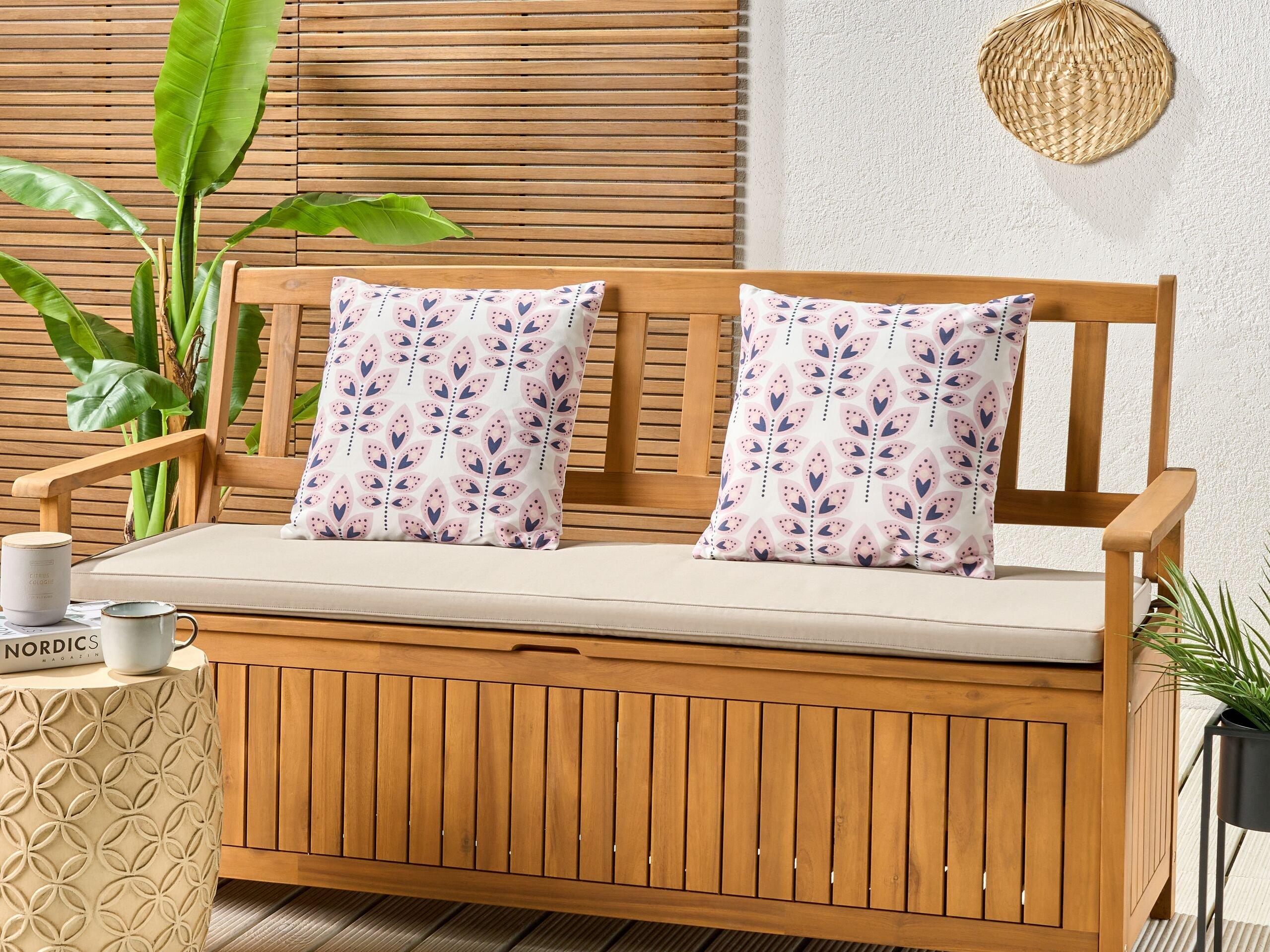 Beliani Gartenkissen 2er Set aus Polyester Modern TORRETTA  