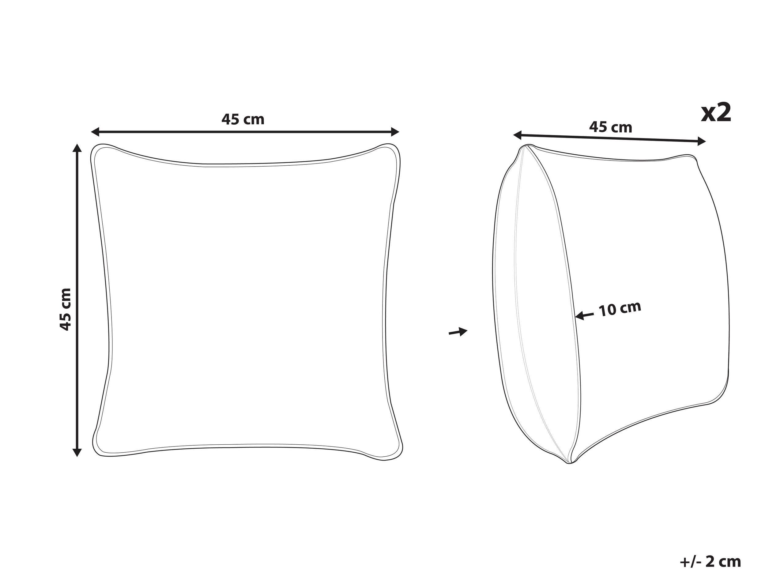 Beliani Gartenkissen 2er Set aus Polyester Modern TORRETTA  