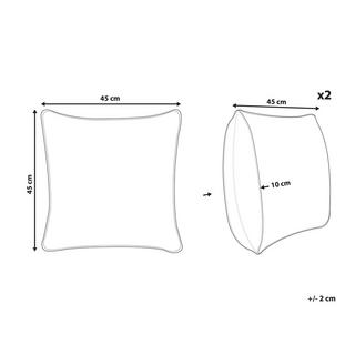 Beliani Gartenkissen 2er Set aus Polyester Modern TORRETTA  