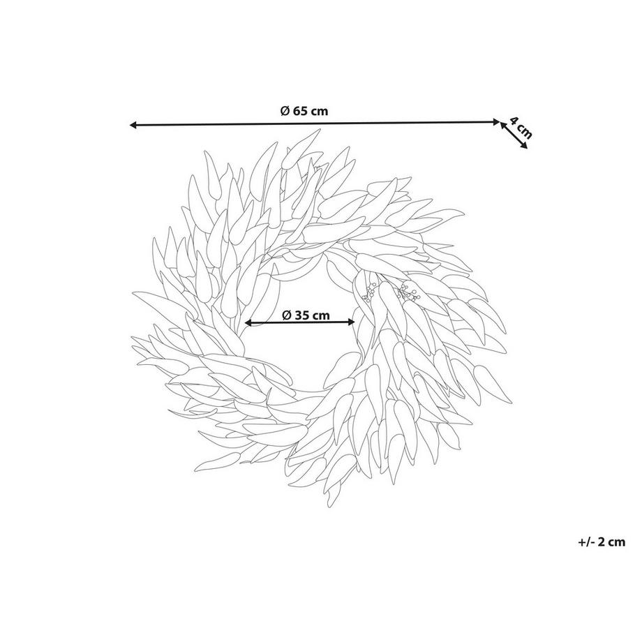 Beliani Couronne décorative en Matière synthétique  GAMRUN  