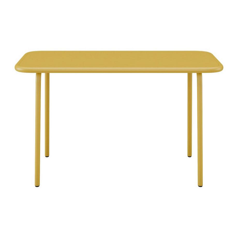 Vente-unique Gartentisch für Kinder - Metall - L. 80 cm - Senfgelb - POPAYAN von MYLIA  