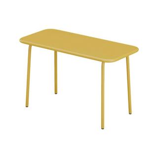 Vente-unique Gartentisch für Kinder - Metall - L. 80 cm - Senfgelb - POPAYAN von MYLIA  