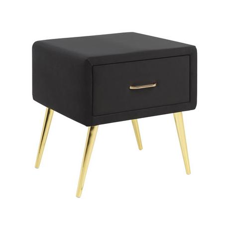 Beliani Table de chevet en Velours Moderne FLAYAT  