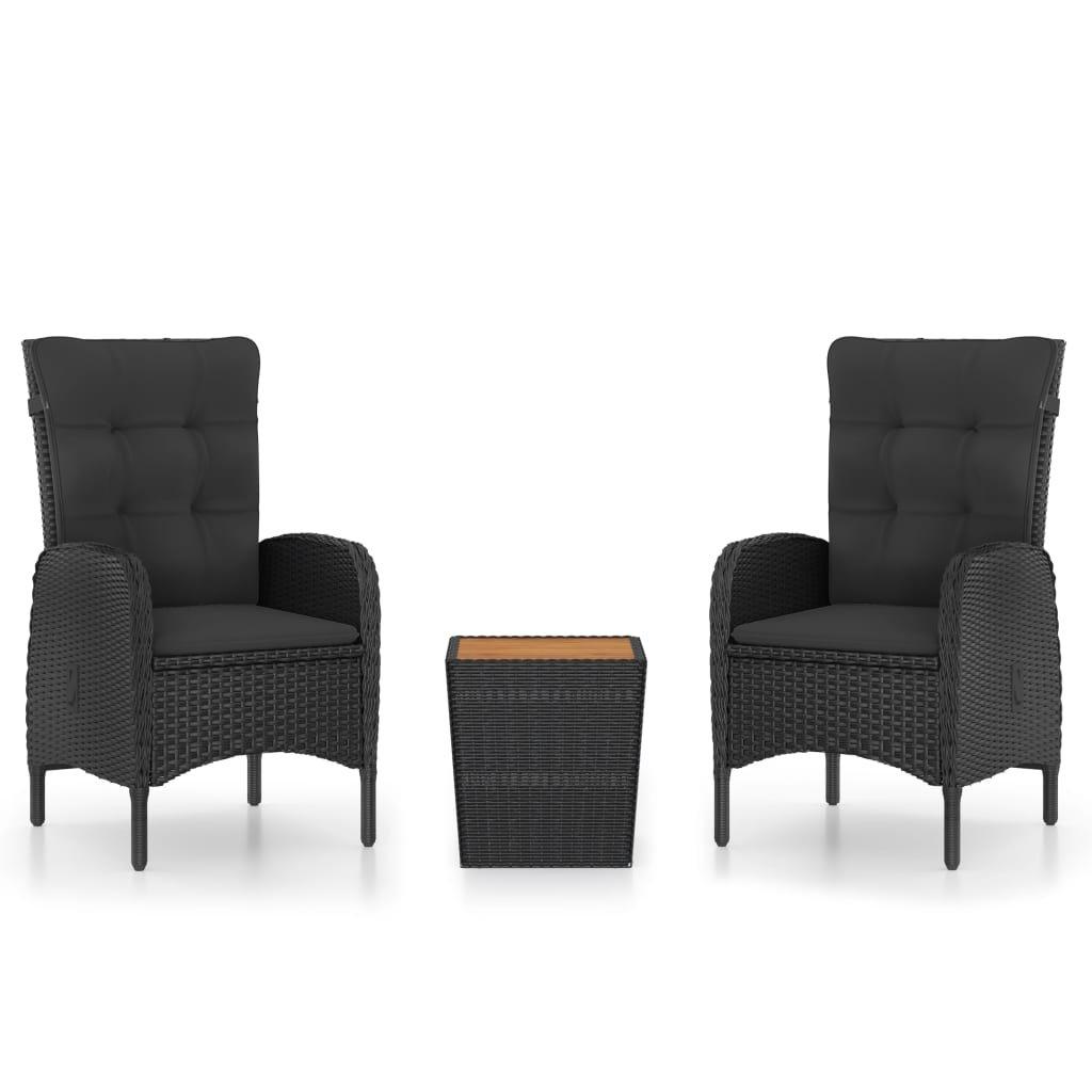 VidaXL set bistrot Polirattan  