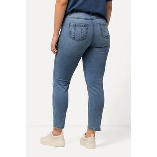 Ulla Popken  Jean Sarah avec pierres fantaisie, jambe étroite et taille stretch confortable 