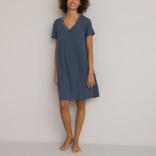 La Redoute Collections  Chemise de nuit manches courtes détail dentelle 