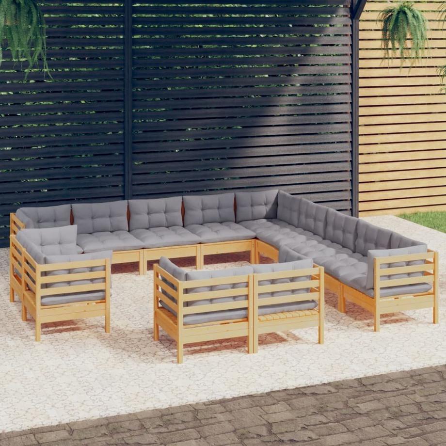 VidaXL Salon de jardin bois de pin  