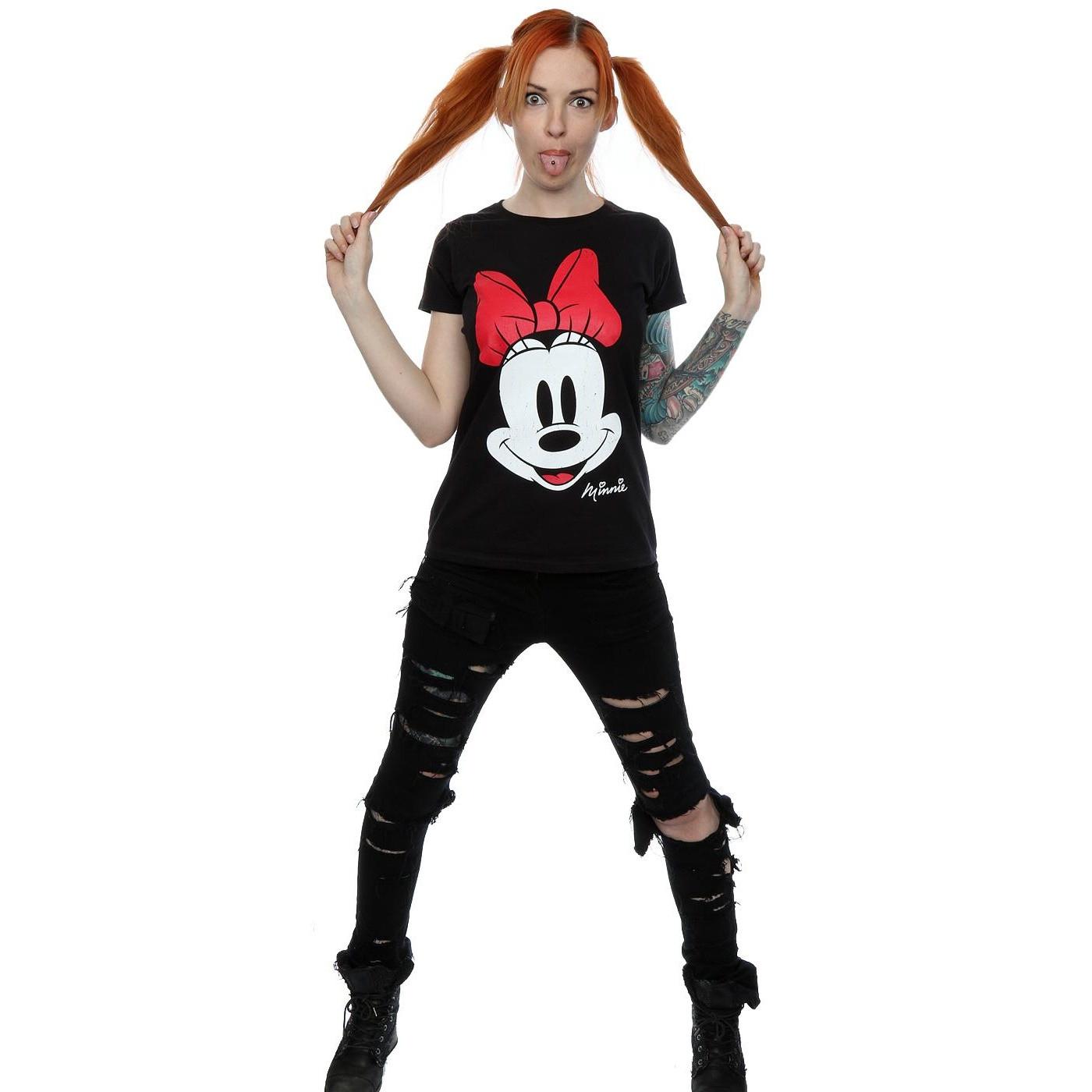 Disney  Minnie Mouse Distressed Face TShirt 