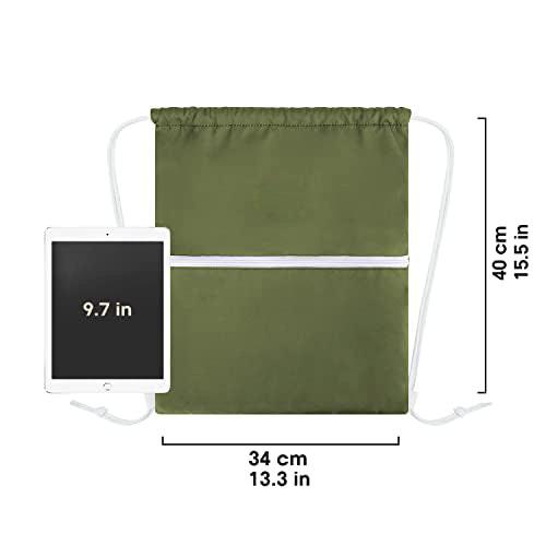 Only-bags.store Turnbeutel mit Außentasche und Innentasche  