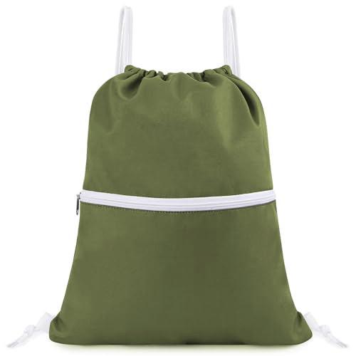 Only-bags.store Sac à dos avec cordon de serrage Sac de sport avec poche extérieure Cordon de serrage réglable Sac de sport avec poche intérieure pour le sport et les voyages  