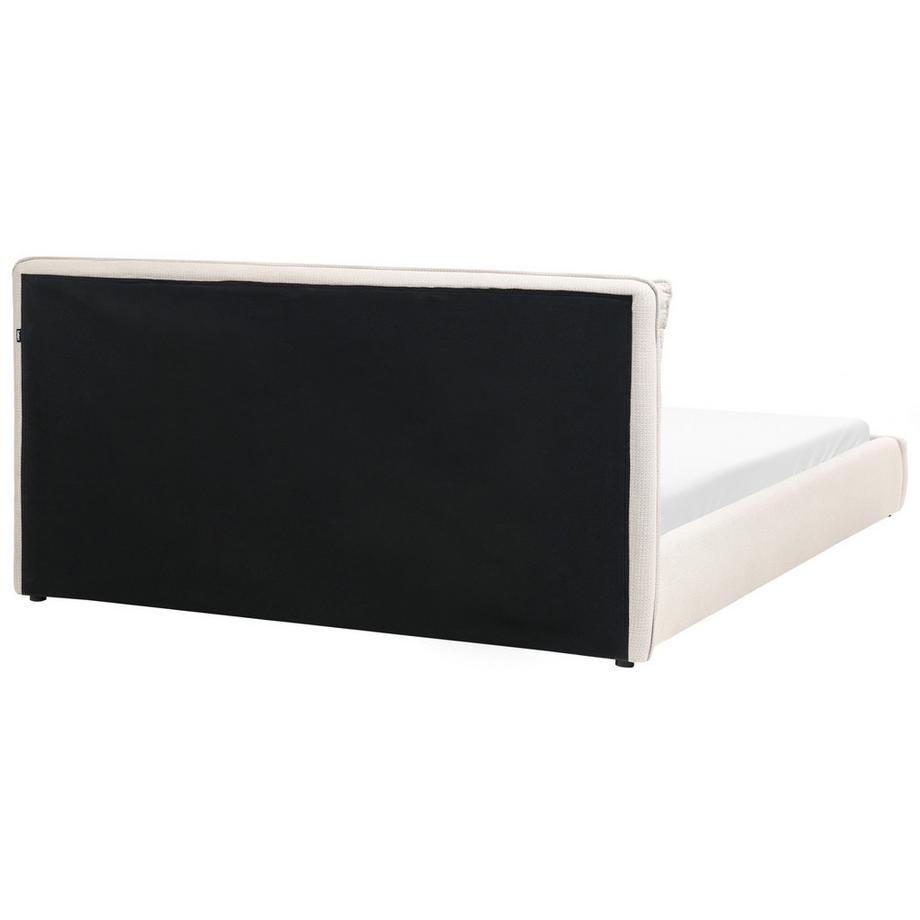 Beliani Lit à eau en Tissu Minimaliste BAJONNA  