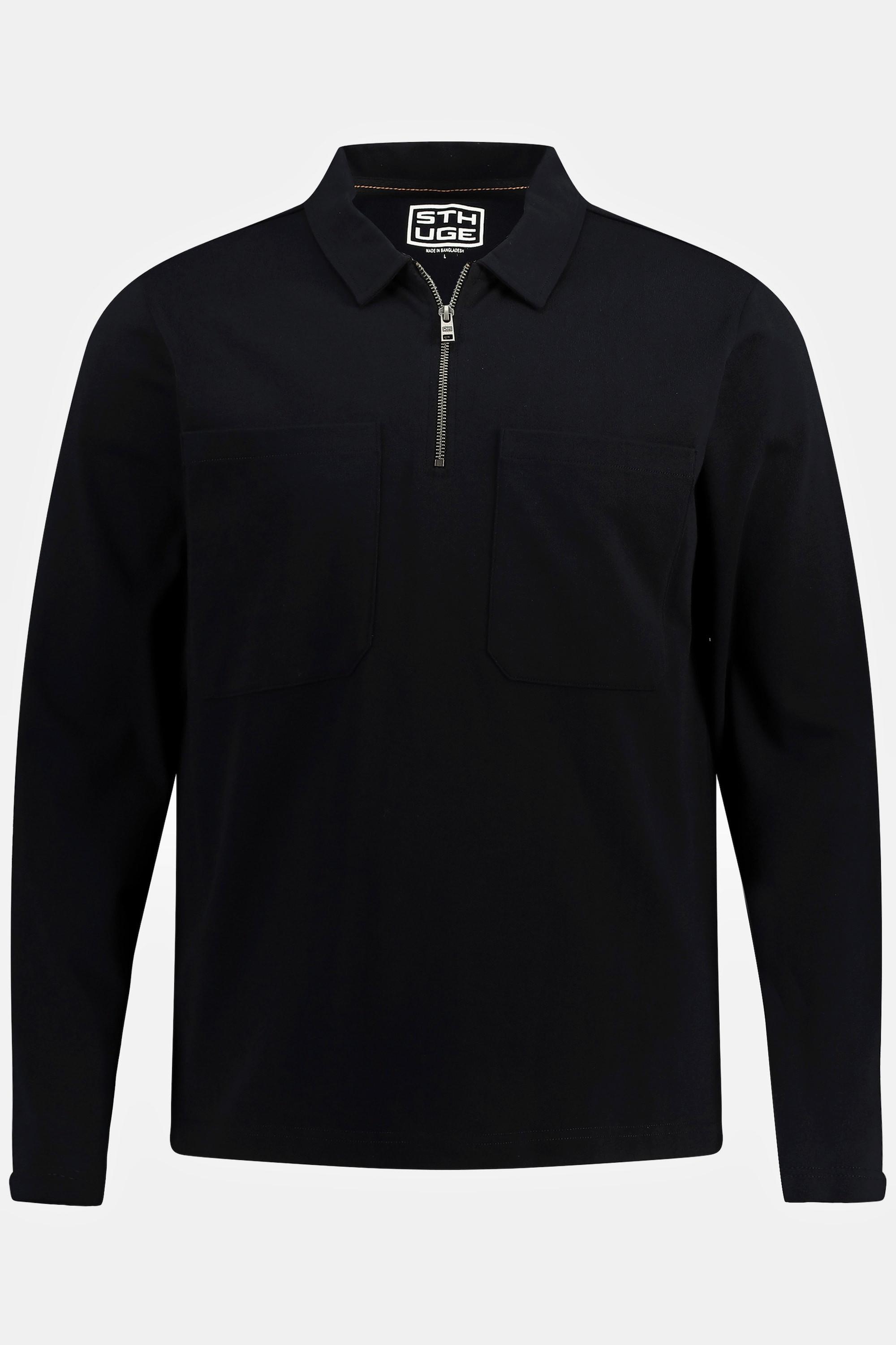 Sthuge  Poloshirt, OEKO-TEX, Langarm, Kontrast-Polokragen 