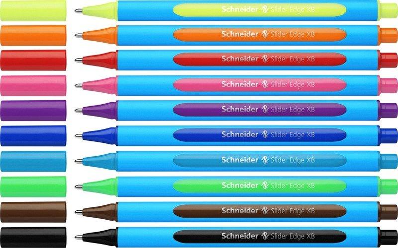 Schneider SCHNEIDER Kugelschr. Slider Edge XB assortiert 10 Stück, Etui  