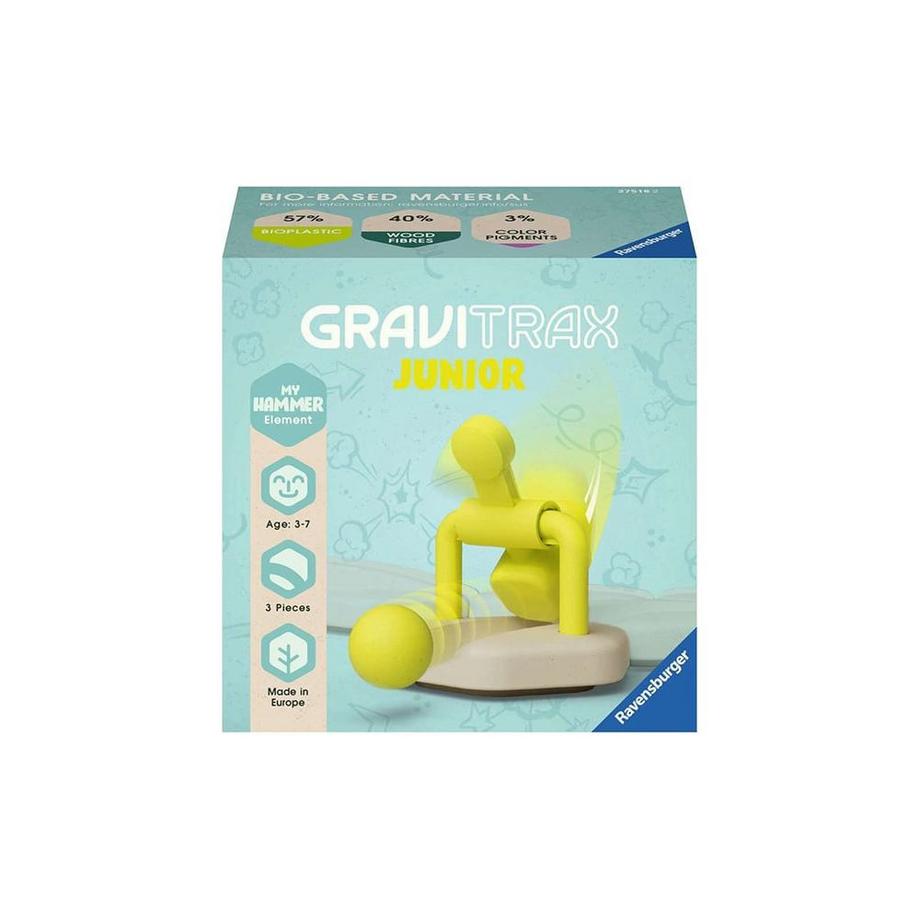 Ravensburger  Ravensburger GraviTrax Junior Element Hammer - Erweiterbare Kugelbahn f�r Kinder, Murmelbahn �berwiegend aus nachwachsenden Rohstoffen mit Themenwelten, Lern- und Konstruktionsspielzeug ab 3 Jahren 