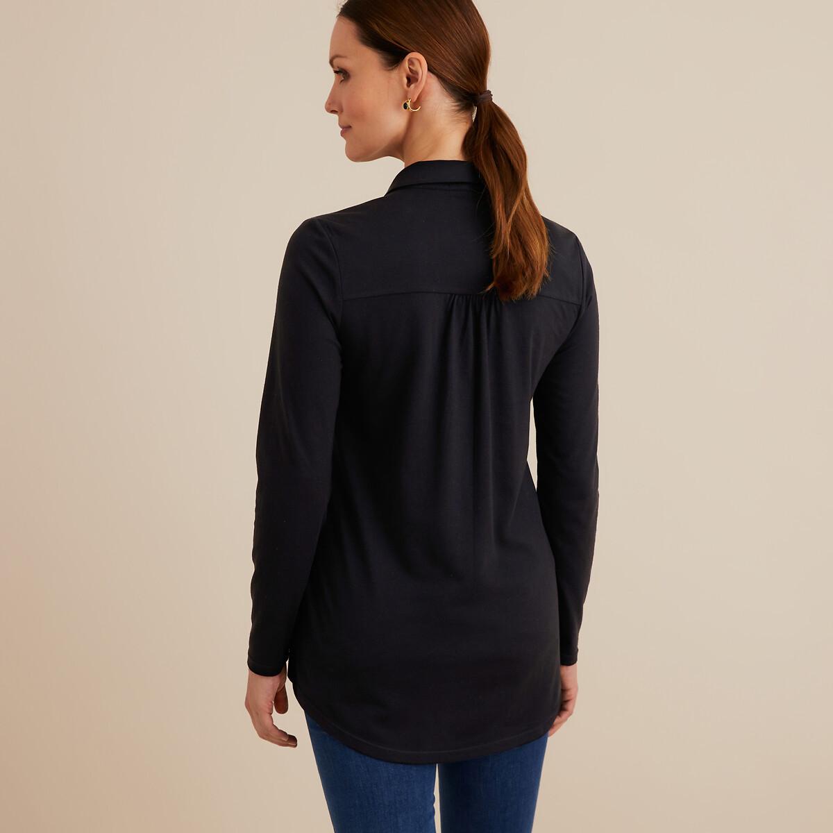 La Redoute Collections  Langärmeliges Blusenshirt mit Polokragen 