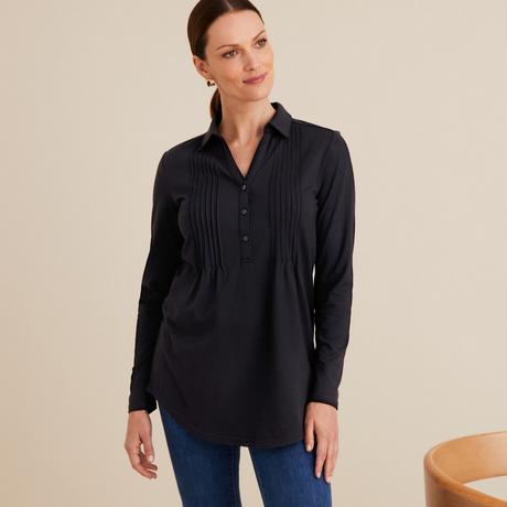 La Redoute Collections  Langärmeliges Blusenshirt mit Polokragen 