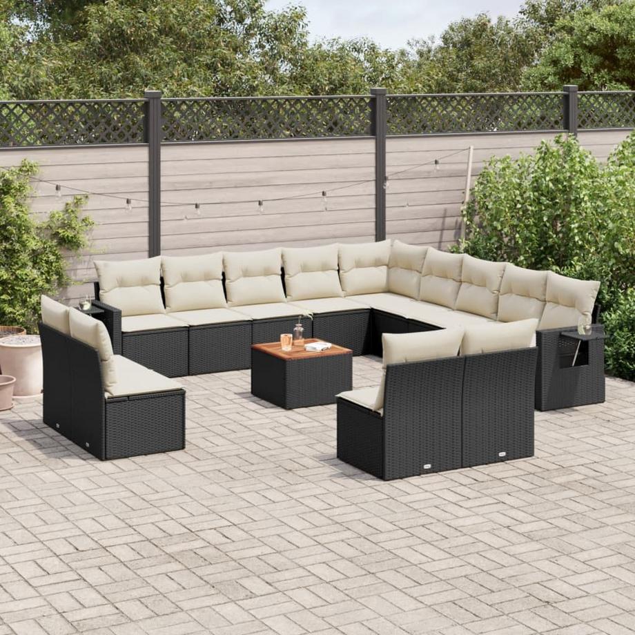 VidaXL set divano da giardino Polirattan  