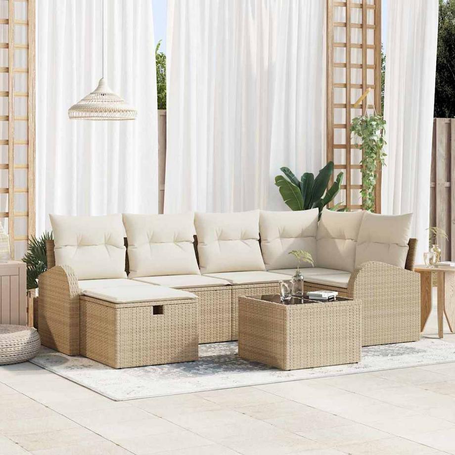 VidaXL Set Divano da Giardino Polyrattan  