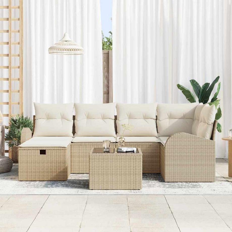 VidaXL Set Divano da Giardino Polyrattan  