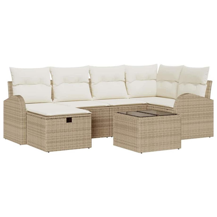 Ensemble de canapé de jardin poly rattan