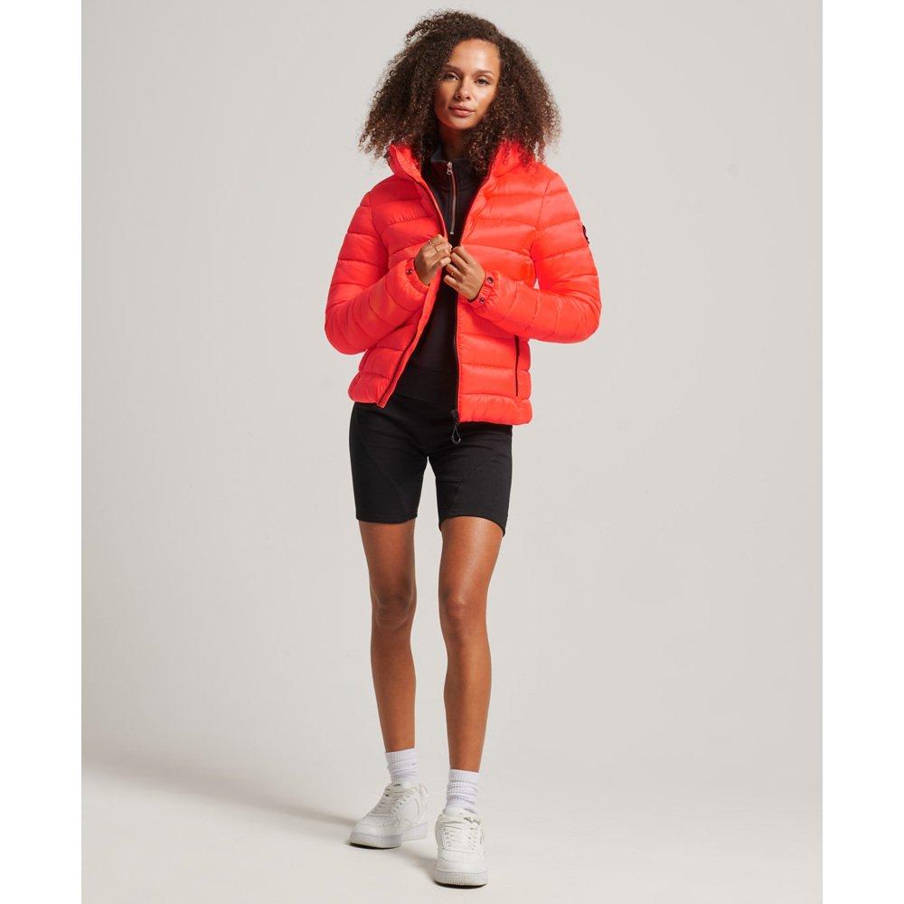 Superdry  daunenjacke mit kapuze, damen uperdry claique 