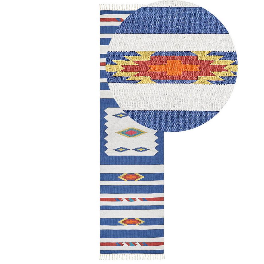 Beliani Teppich aus Baumwolle Klassisch VARSER  