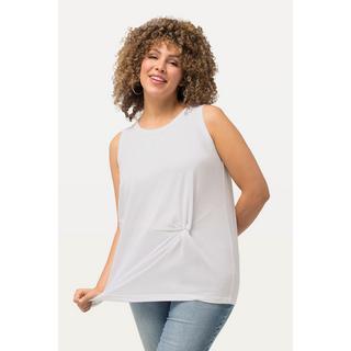 Ulla Popken  Top sans manche, col rond et effet drapé, coupe Classic Fit 