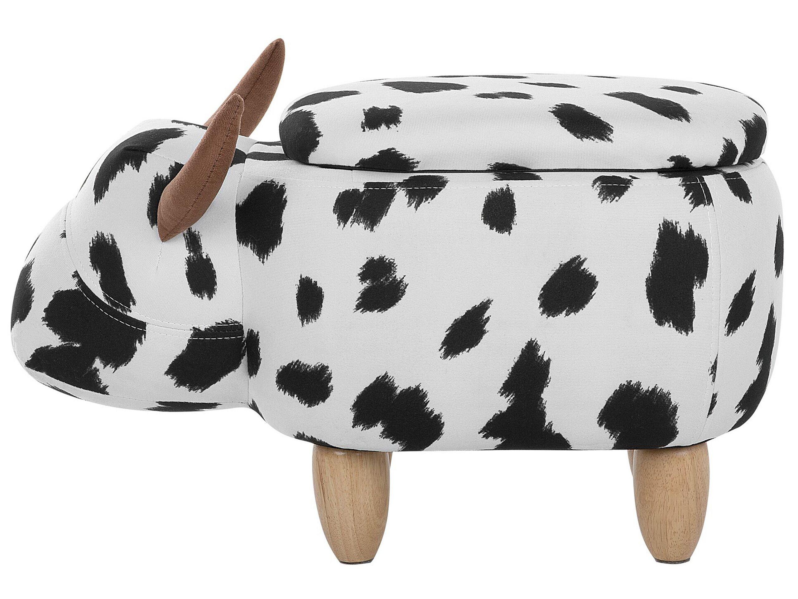 Beliani Tabouret de rangement animal en Tissu Moderne COW  