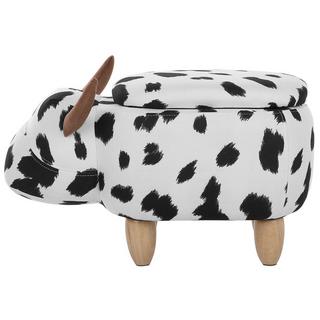 Beliani Tabouret de rangement animal en Tissu Moderne COW  