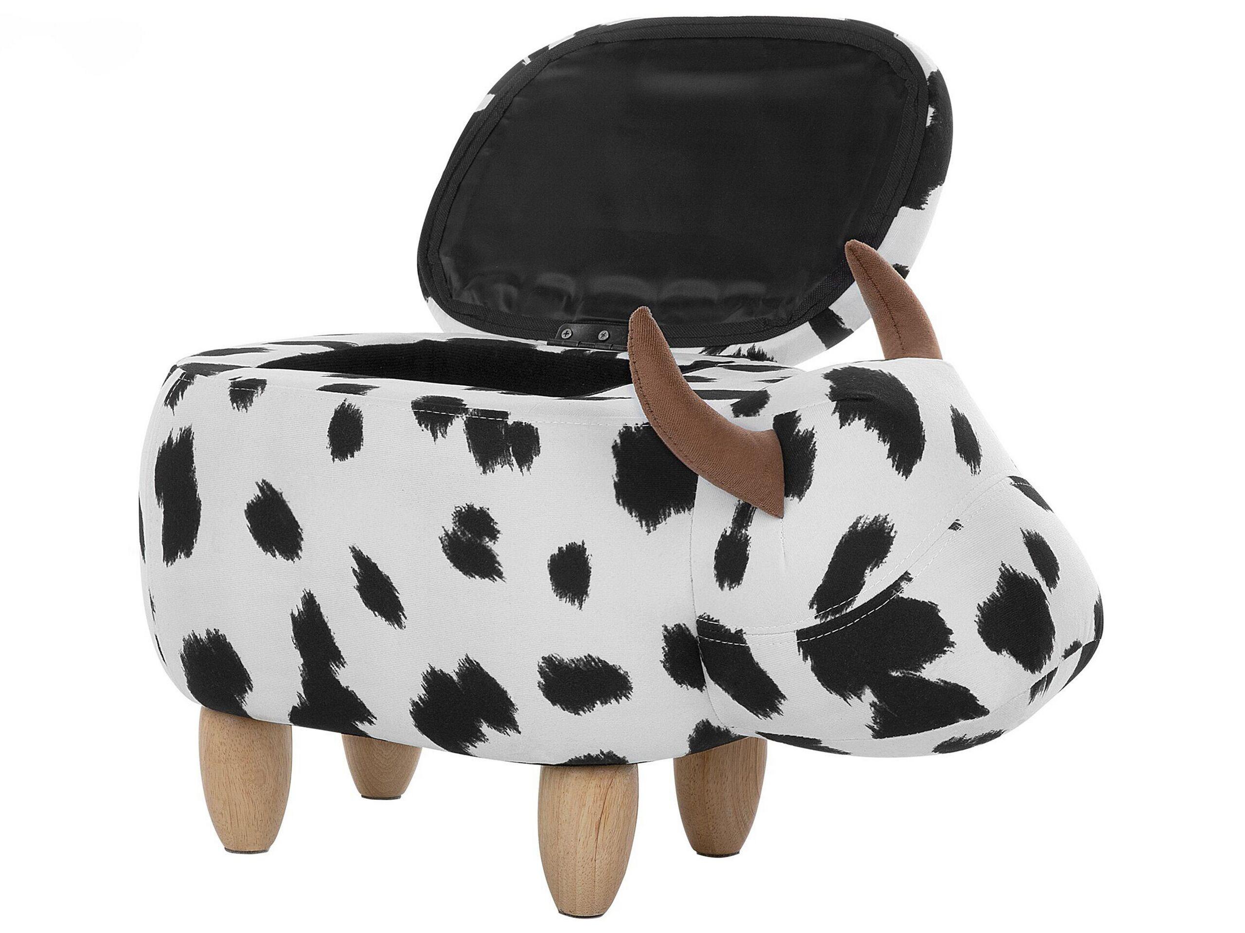Beliani Tabouret de rangement animal en Tissu Moderne COW  