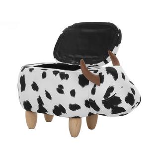 Beliani Tabouret de rangement animal en Tissu Moderne COW  