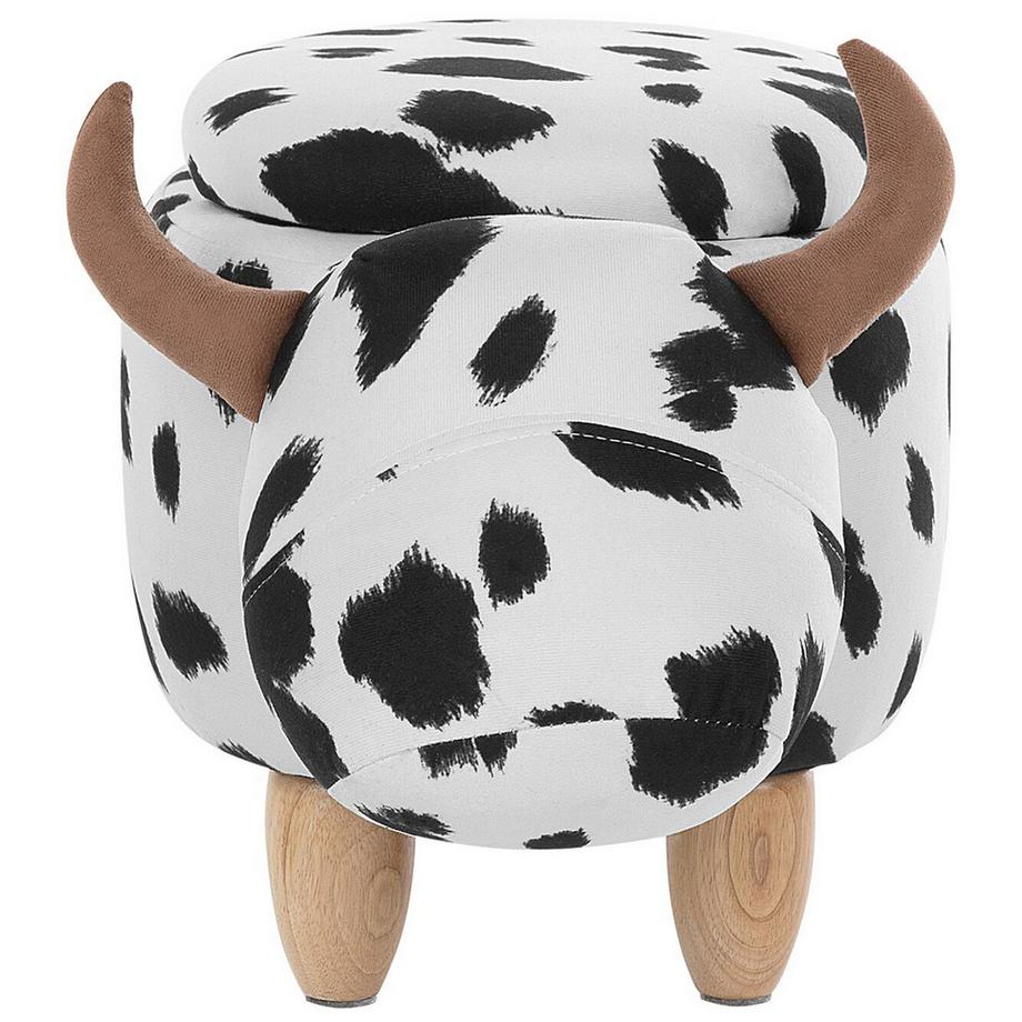Beliani Tabouret de rangement animal en Tissu  COW  