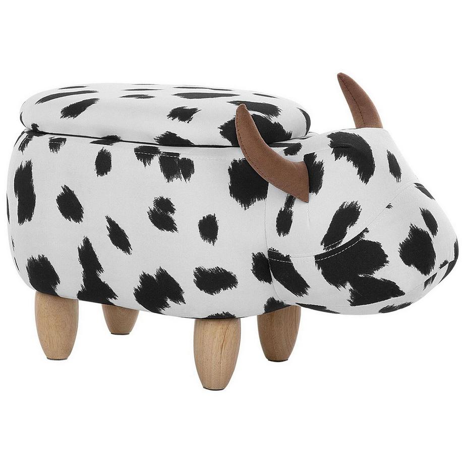 Beliani Tabouret de rangement animal en Tissu  COW  