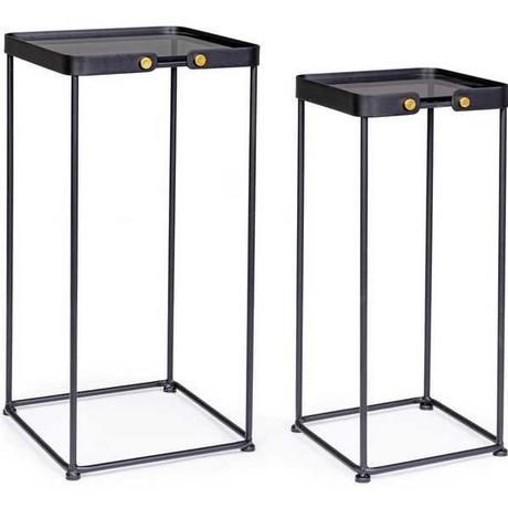 mutoni Table d'appoint Zeina carré 32 (lot de 2)  