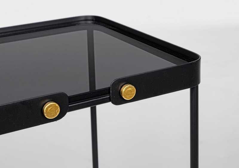 mutoni Table d'appoint Zeina carré 32 (lot de 2)  