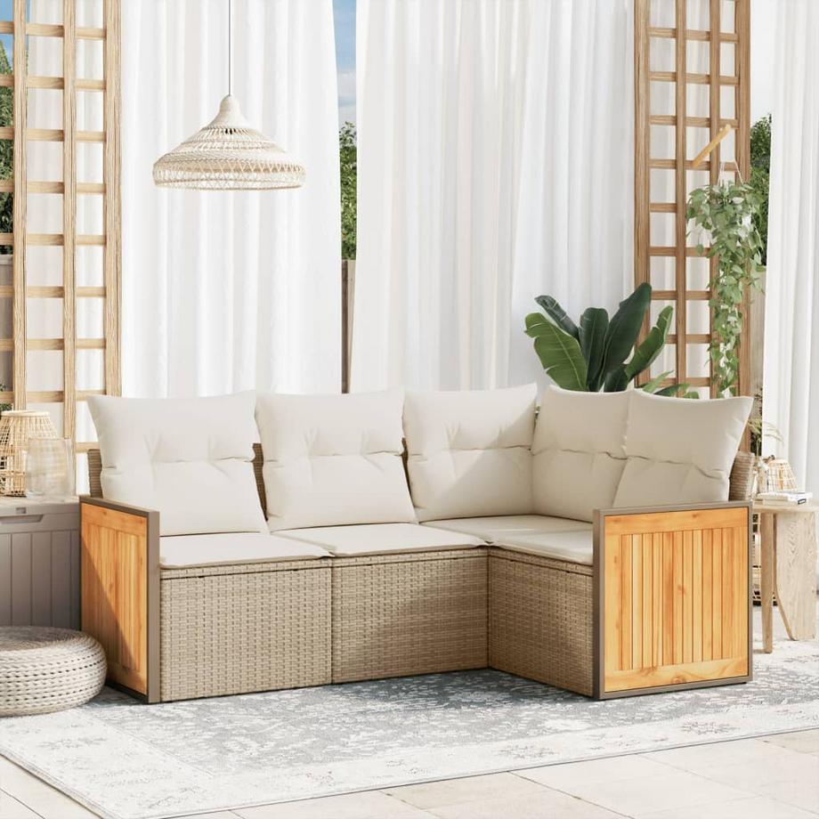 VidaXL set divano da giardino Polirattan  