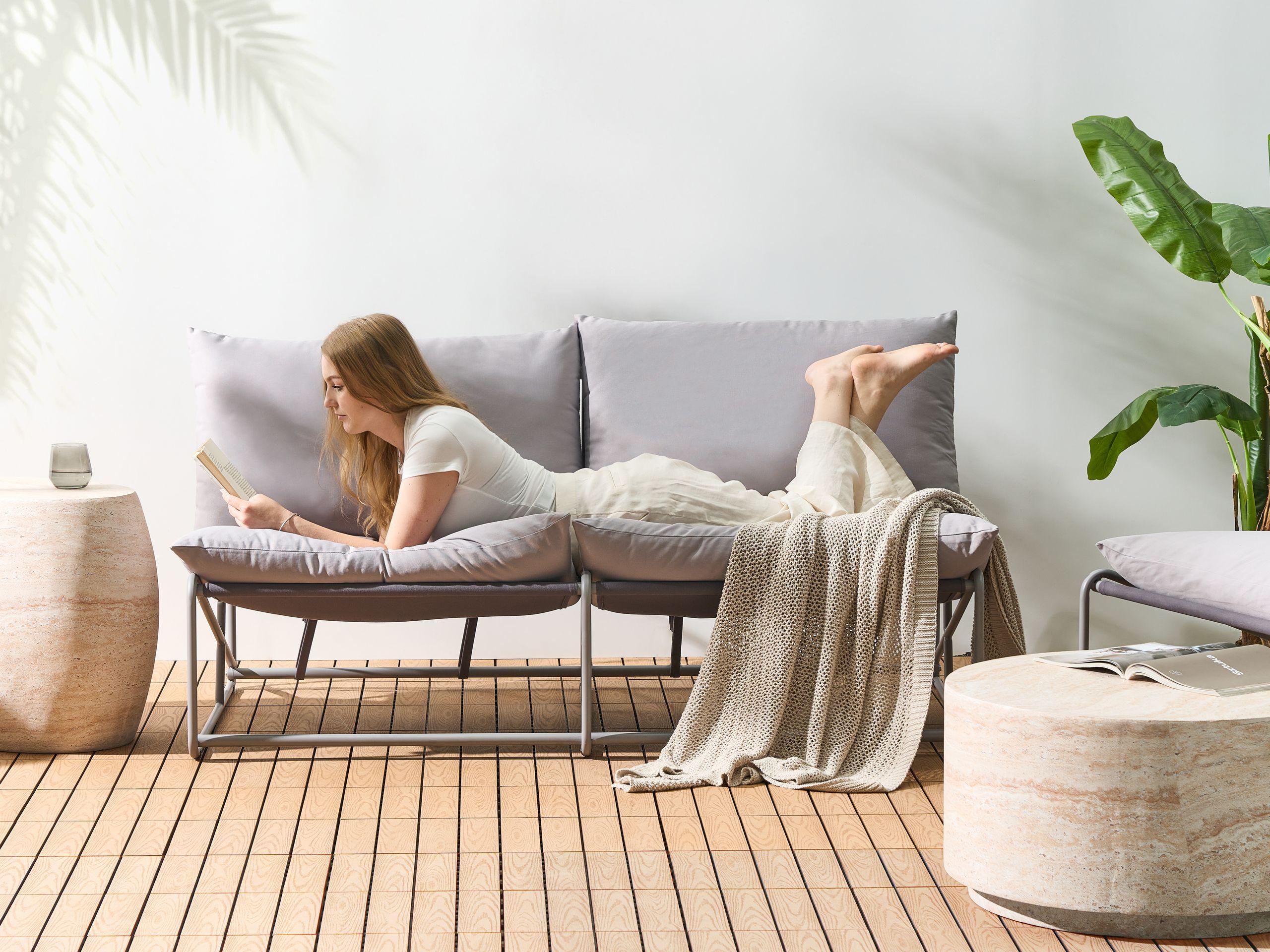 Beliani Set lounge pour jardin en Acier Industriel PICO  