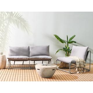 Beliani Set lounge pour jardin en Acier Industriel PICO  