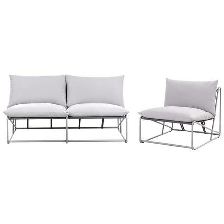 Beliani Set lounge pour jardin en Acier Industriel PICO  